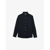 Reiss Mens  Carvalho Long-sleeved Cotton Shirt In Blue