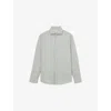 Reiss Mens Sage Green Carvalho Long-sleeved Cotton Shirt