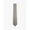 Reiss Mens Ceremony Textured Woven Tie Light Sag In Light Sage