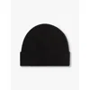 Reiss Mens Black Chaise Ribbed Wool Beanie Hat