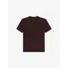 Reiss Mens Cherry Red Bradley Crewneck Stretch-jersey T-shirt Xs In Red