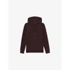 Reiss Mens Cherry Red Fabien Regular-fit Double-knit Stretch-jersey Hoody Xs