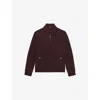 Reiss Mens Cherry Red Newland Zip-up Regular-fit Stretch-jersey Overshirt In Burgundy