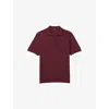 Reiss Mens Brick Red Duchie Open-neck Wool Polo Shirt In Claret Red