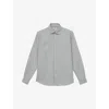 Reiss Mens Crawford Twin-pocket Woven Overshirt Soft Grey Melange In Soft Grey Melange
