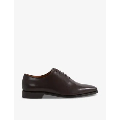 Reiss Mens Dark Brown Mead Lace-up Formal Leather Shoes