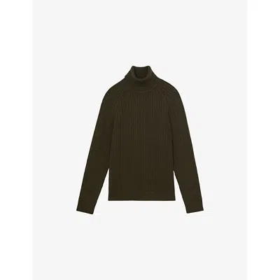 REISS MENS REISS DARTFORD ROLL-NECK STRETCH-KNIT JUMPER