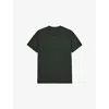 Reiss Mens Dark Sage Green Bradley Crewneck Stretch-jersey T-shirt In Green