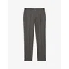 Reiss Mens Degree Slim-fit Wool-blend Suit Trousers Grey Melange In Grey Melange