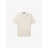 Reiss Mens Snow White Duchie Open-collar Wool Polo Shirt