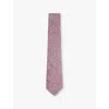 Reiss Dusty Pink Albarese Silk Geometric Print Tie In Dusty Pink