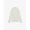 Reiss Mens Duke Button-through Cotton-jersey Shirt Ecru