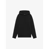 Reiss Mens Black Fabien Long-sleeve Stretch-jersey Hoody