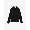 Reiss Mens Black Forbes Buttoned Wool Cardigan