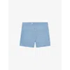 Reiss Mens French Blue Caprio Geometric-print Swim Shorts