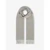 Reiss Light Grey Wool And Cashmere Scarf In Light Grey