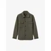 Reiss Liam Brushed Wool Shirt In Green Smoke
