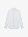 Reiss Mens White Greenwich Slim-fit Long-sleeve Cotton Shirt