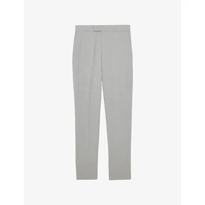 Reiss Mens  Found Slim-fit Drawstring Woven Trousers In Gray