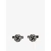 Reiss Mens Gunmetal Callum Knot Metal Cufflinks In Gray
