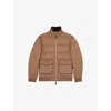 Reiss Mens Light Brown Gerald Quilted Wool-blend Jacket In Nude