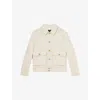 Reiss Mens Light Stone Barry Button-down Short Stretch Cotton-blend Jacket In White