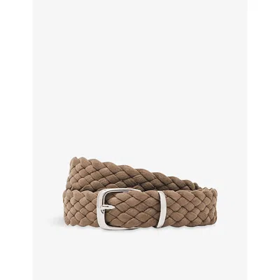 REISS MENS REISS JESSE WOVEN SUEDE BELT