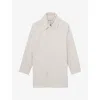 Reiss Mens Light Stone Logan Side-pocket Stretch-woven Coat Xl In White