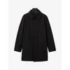Reiss Mens Black Logan Funnel-neck Regular-fit Stretch-nylon Coat In Black