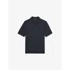 Reiss Mens Midnight Navy Duchie Knitted Wool Polo Shirt