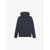 Reiss Mens Midnight Navy Holland Drawstring Merino Wool Knit Hoody Xs In Blue