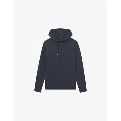 REISS MENS REISS HOLLAND DRAWSTRING MERINO WOOL KNIT HOODY