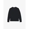 Reiss Mens Midnight Navy Wessex Crewneck Wool Jumper In Blue