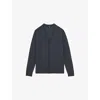 Reiss Mens Midnight Navy West Regular-fit Button-down Merino-wool Cardigan In Blue