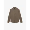 Reiss Mens Mink Bobby Regular-fit Cutaway-collar Modal-blend Shirts In Brown