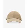 Reiss Mens Mushroom Brown Brogan Brand-embroidered Stretch-woven Cap In Brown