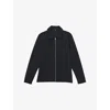Reiss Mens Navy Bailey Regular-fit Zip-up Stretch-jersey Shirt Xs In Black