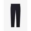 Reiss Mens Navy Belmont Slim-fit Stretch Wool-blend Trousers In Blue