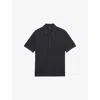 Reiss Mens Blinker Patch-pocket Short-sleeve Stretch-knit Polo Navy Xl In Blue