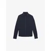 Reiss Mens Navy Bobby Regular-fit Cutaway-collar Modal-blend Shirts
