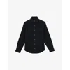 Reiss Mens Navy Camber Chest-pocket Cotton Overshirt