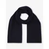 Reiss Mens Chesterfield Merino-wool Scarf Navy In Blue