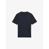 Reiss Mens Navy Count Crewneck Short-sleeve Cotton T-shirt In Blue