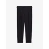 Reiss Mens Navy Flush Slim-fit Wool-blend Trousers In Black