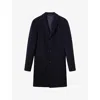 Reiss Mens Navy Gable Single-breasted Wool-blend Overcoat Xl In Blue