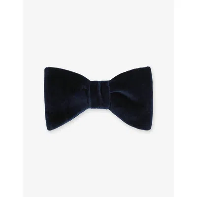 Reiss Mens Navy Hike Velvet Bow T In Blue