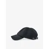 Reiss Mens Navy Sable Brand-embroidered Wool-blend Cap In Black
