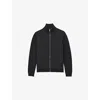 Reiss Mens  Townsend Funnel-neck Ribbed-neck Jacket In Black