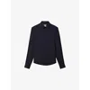 Reiss Mens Navy Voyager Long-sleeved Stretch-woven Shirt