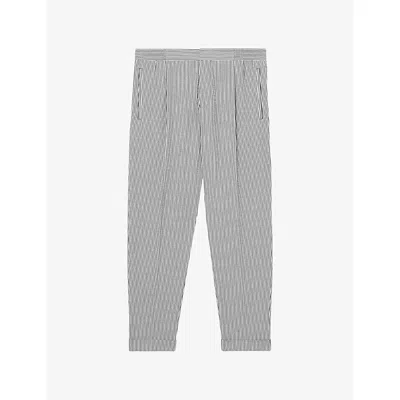 Reiss Mens  Sail Slim-fit Pinstripe Stretch-cotton Trousers In Multi